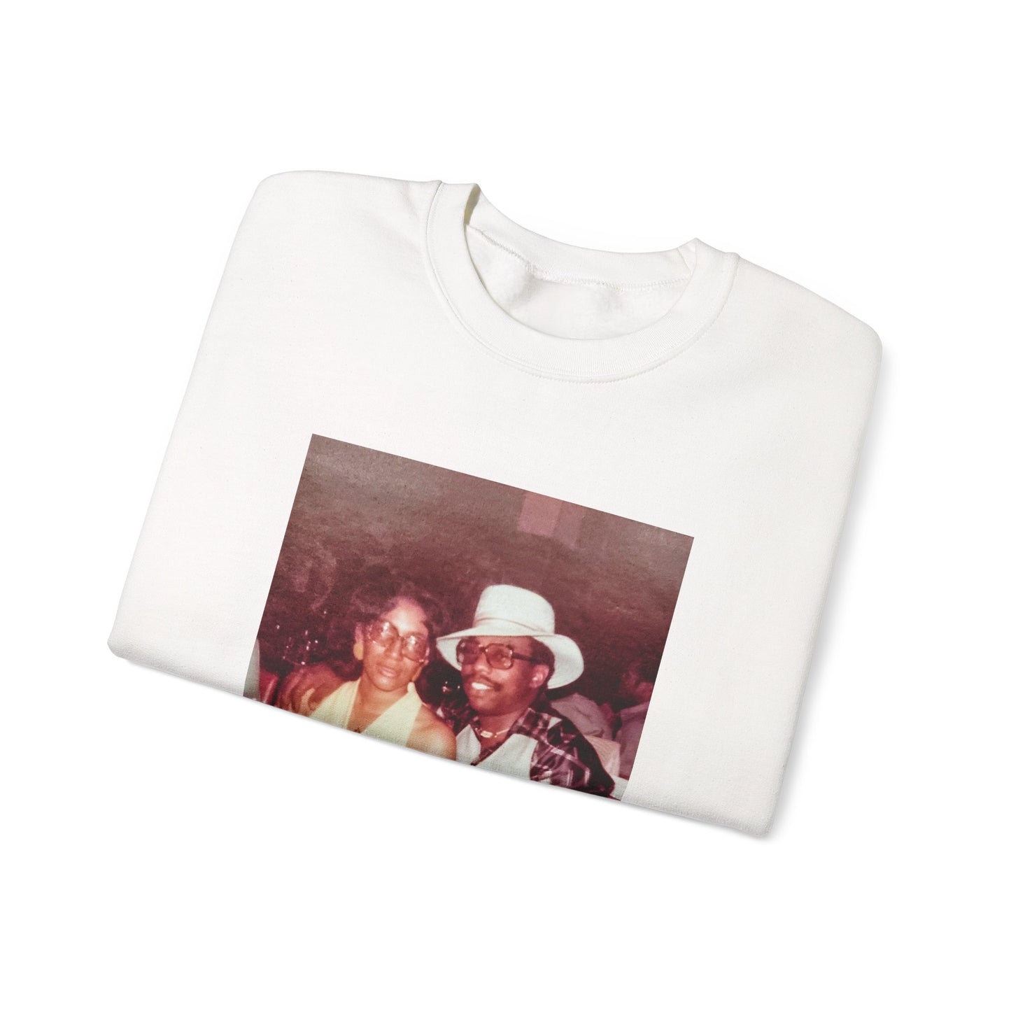 Vintage Photo Crewneck Sweatshirt — 'PoeTre and Melodies' Book & Music Back Print